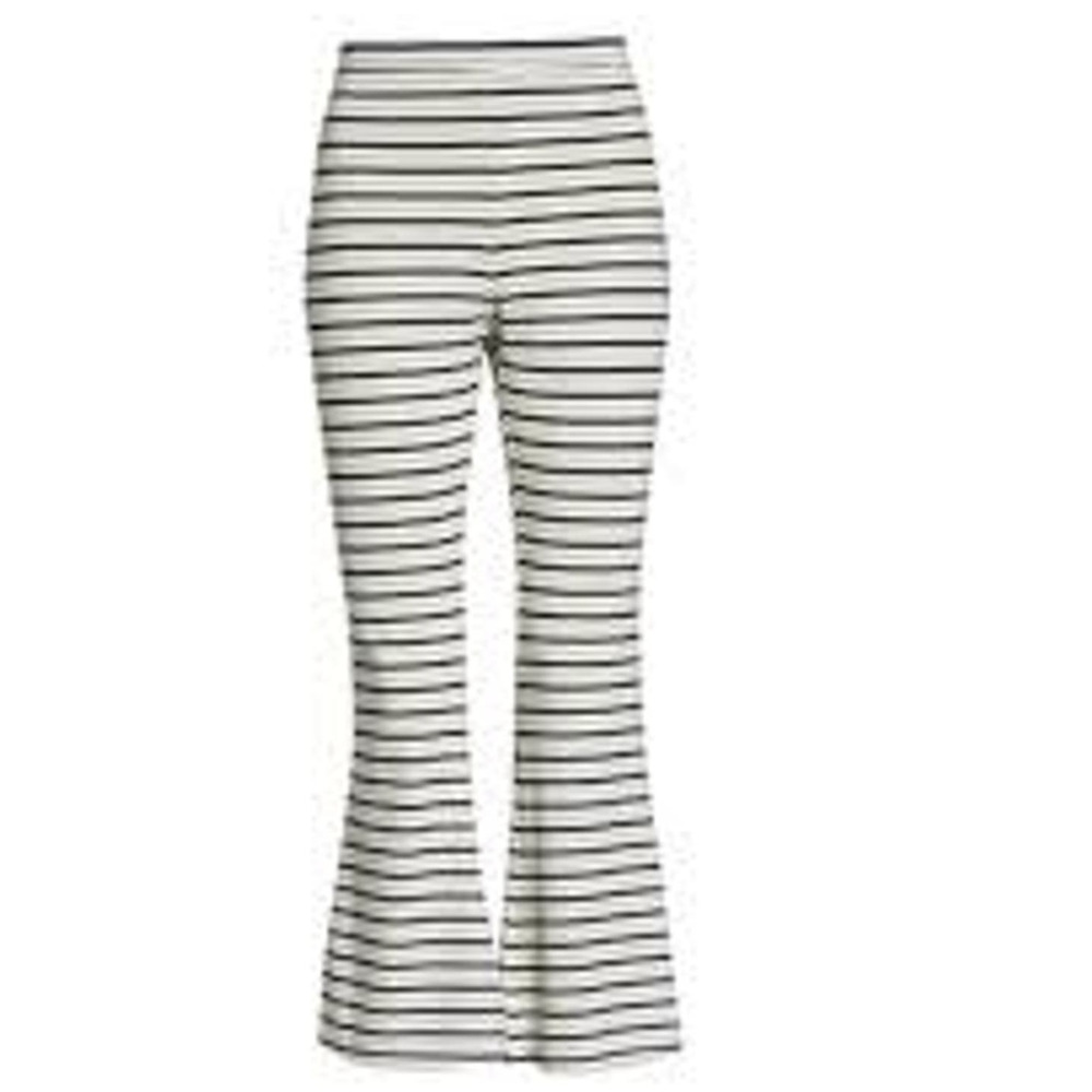 BB Dakota Black Gray Striped Flare For Drama Lounge Pant XS NWT